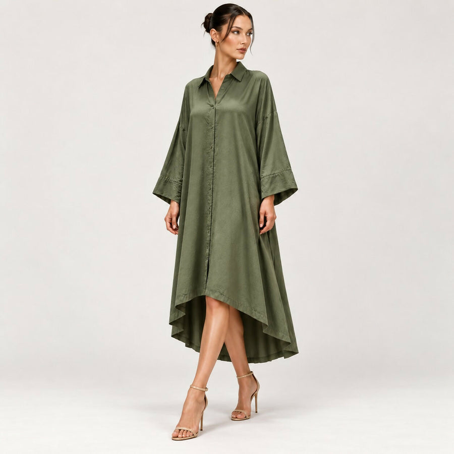Green Shirt Dress