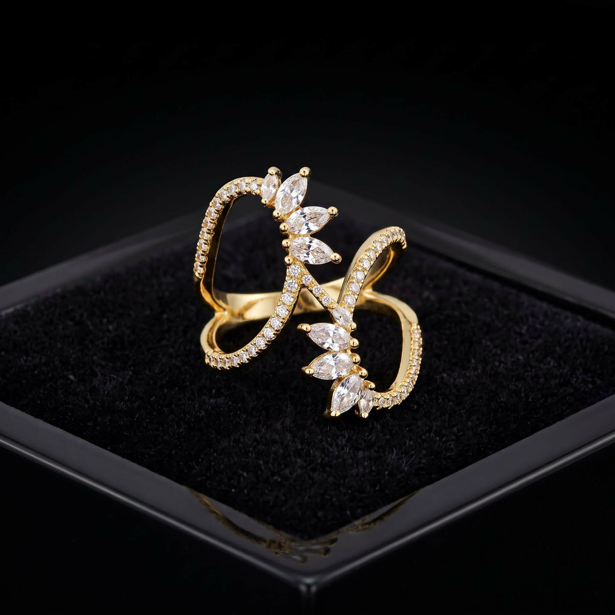 Studded stainless steel ring