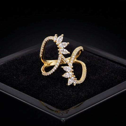 Studded stainless steel ring