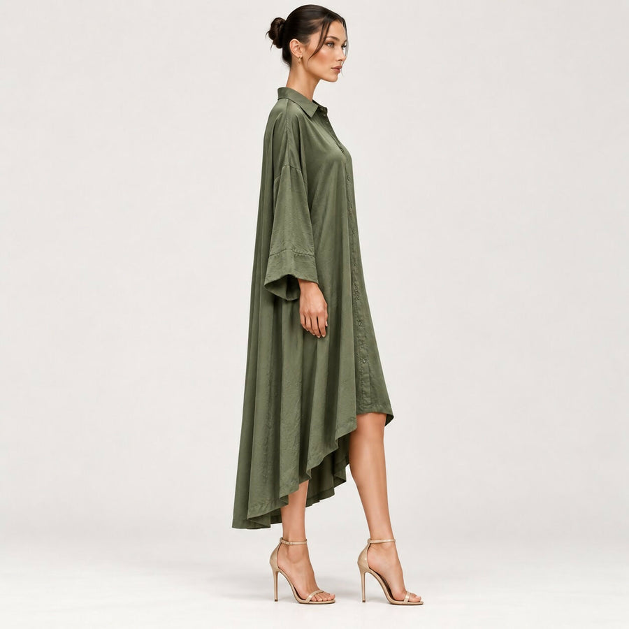Green Shirt Dress