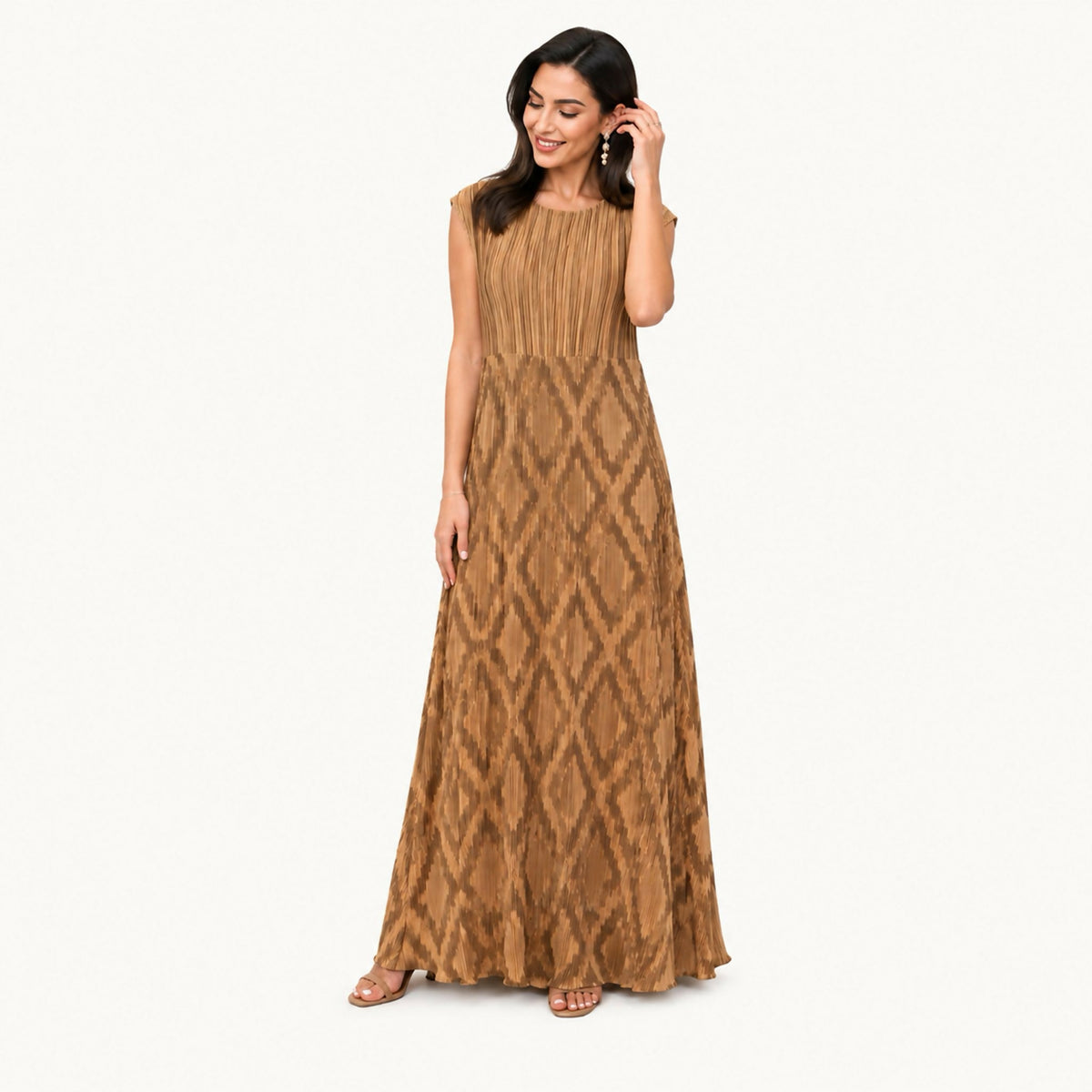 Dress with pleats