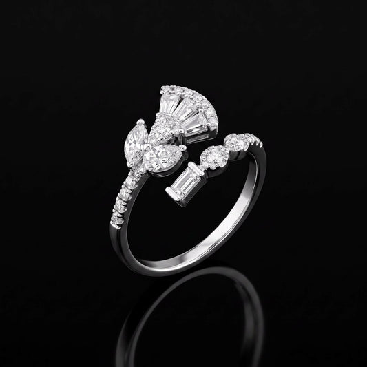 Studded stainless steel ring