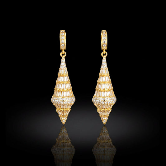 Studded stainless steel earrings