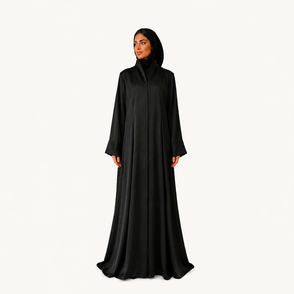 Black Abaya soft Spanish fabric with a practical cloak cut