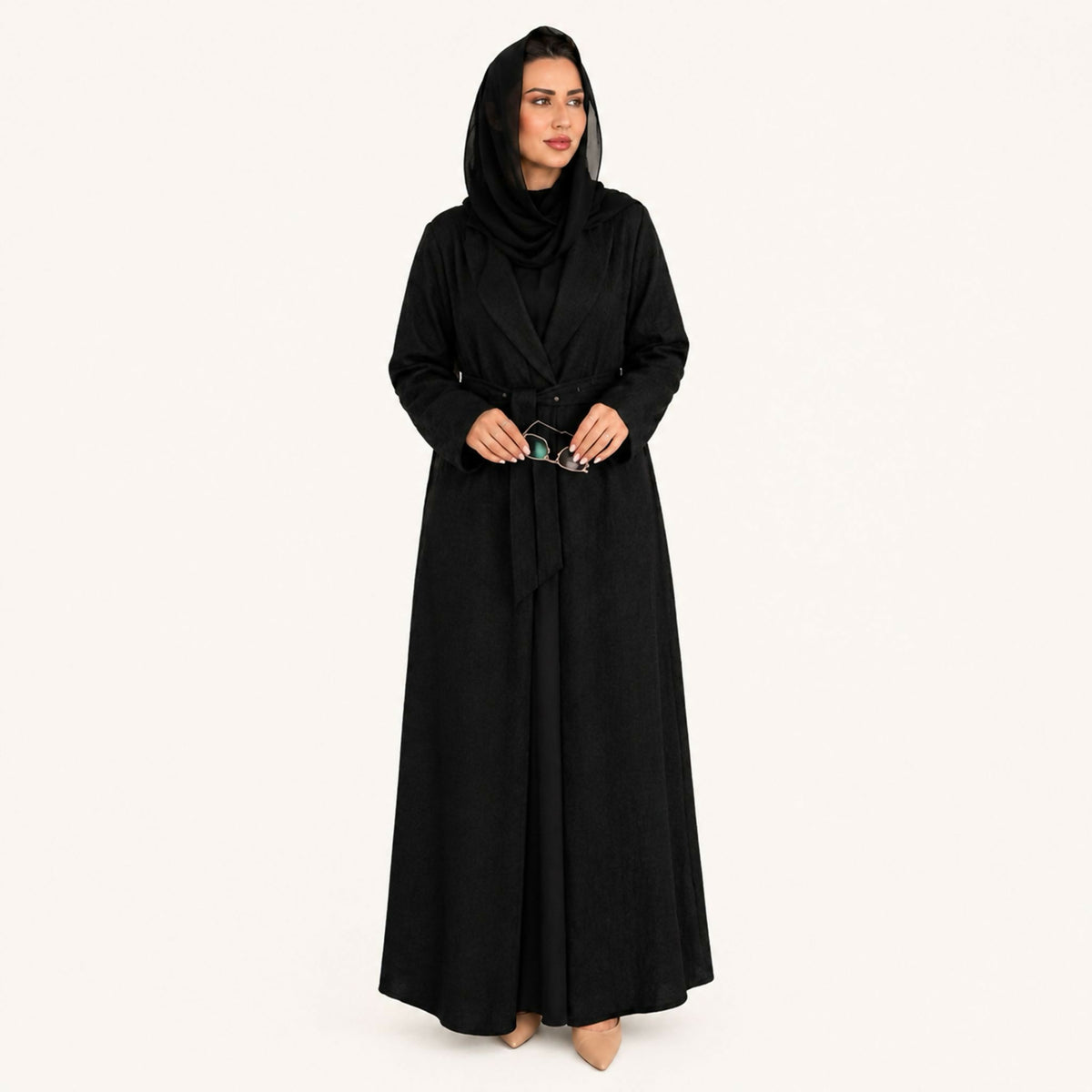 Abaya with a belt