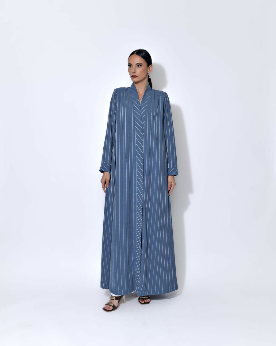 Shantoon Abaya crape blue