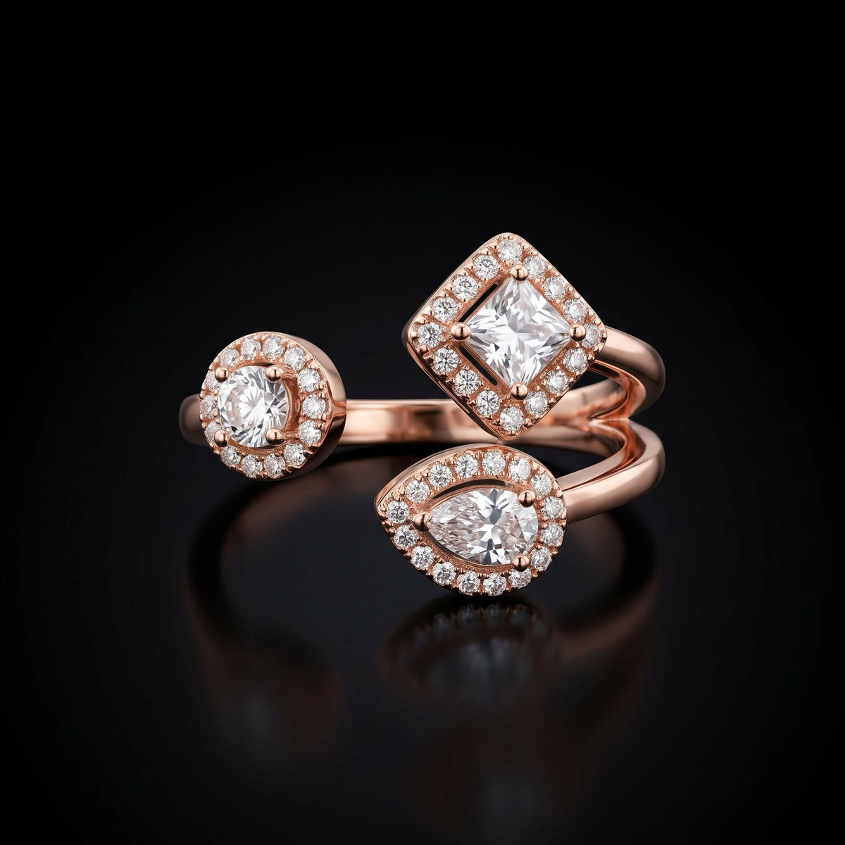 Intricately designed stainless steel ring
