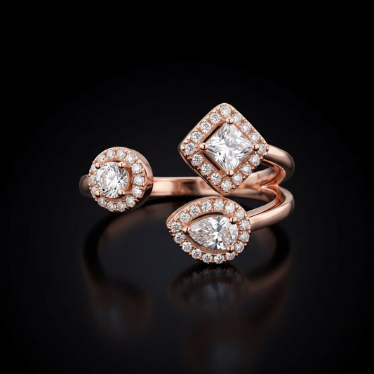 Intricately designed stainless steel ring