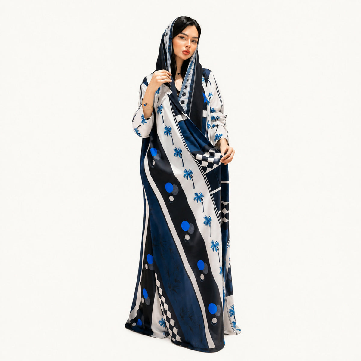 Blue Palm Abaya