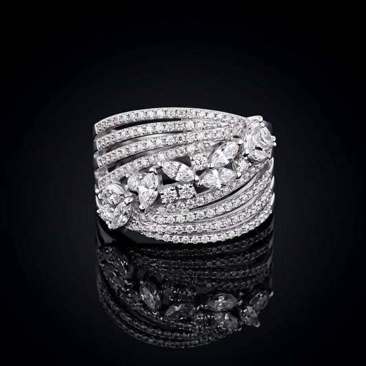 Studded stainless steel ring