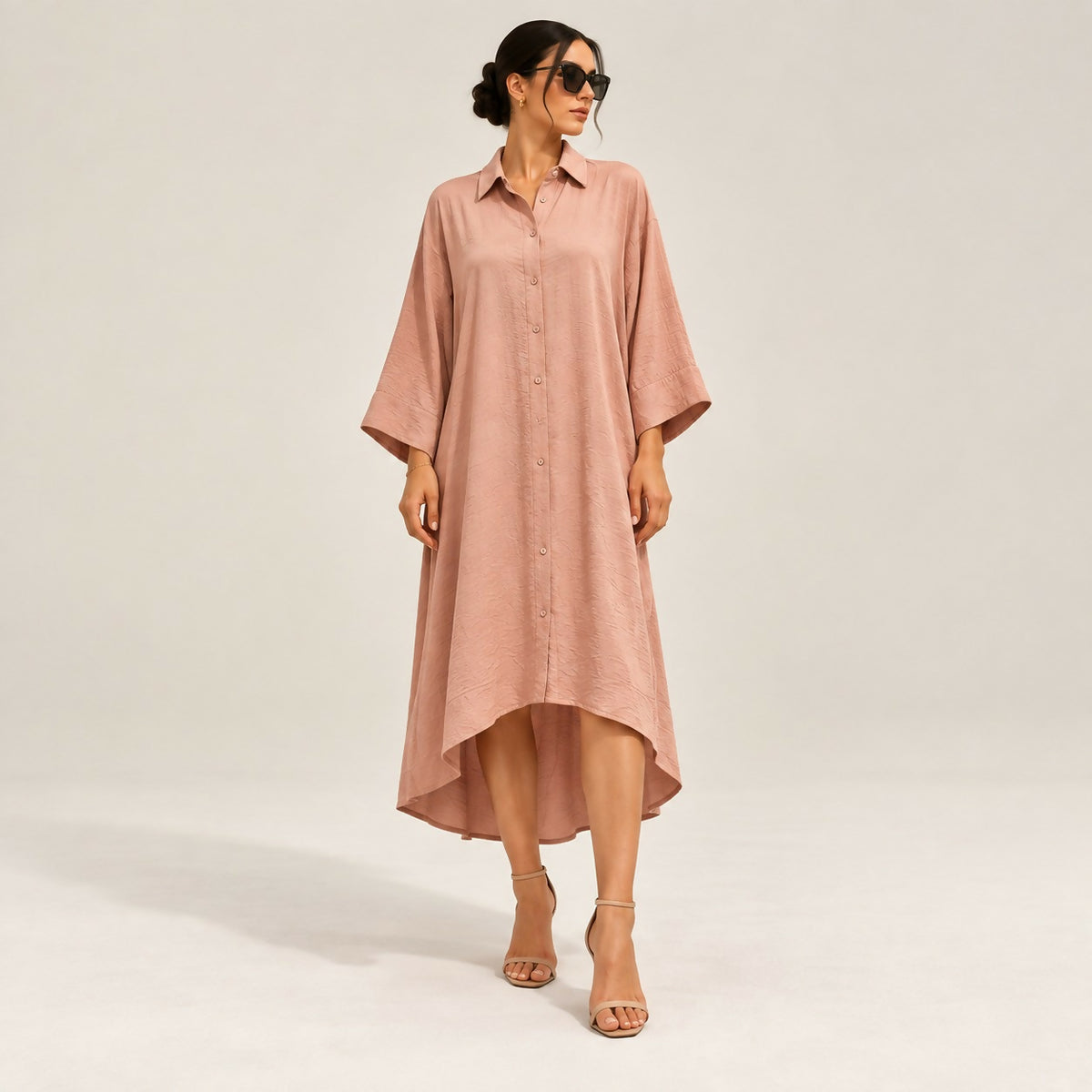 Pink Shirt Dress