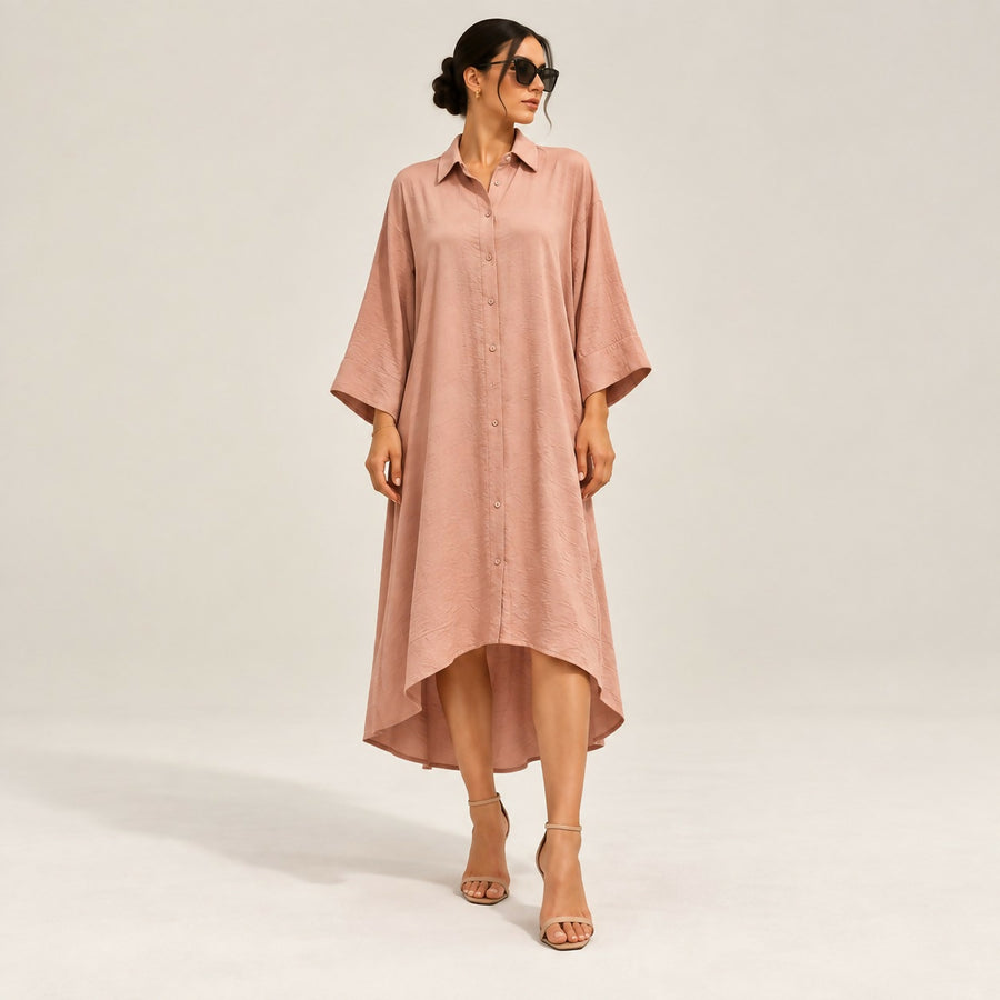 Pink Shirt Dress