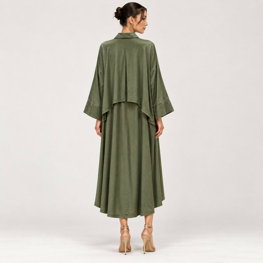 Green Shirt Dress