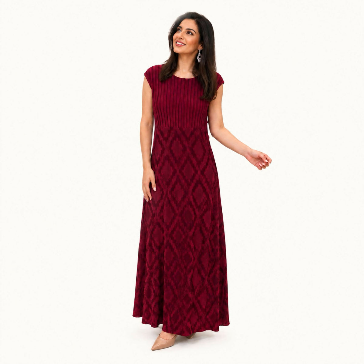 Dress with pleats
