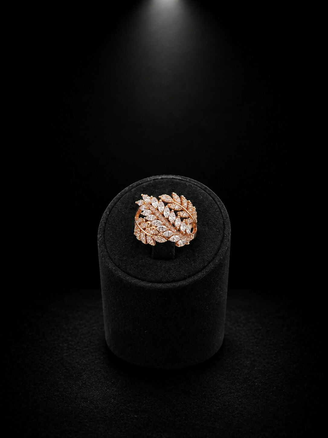 Intricately designed studded stainless steel ring