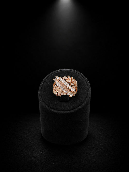 Intricately designed studded stainless steel ring