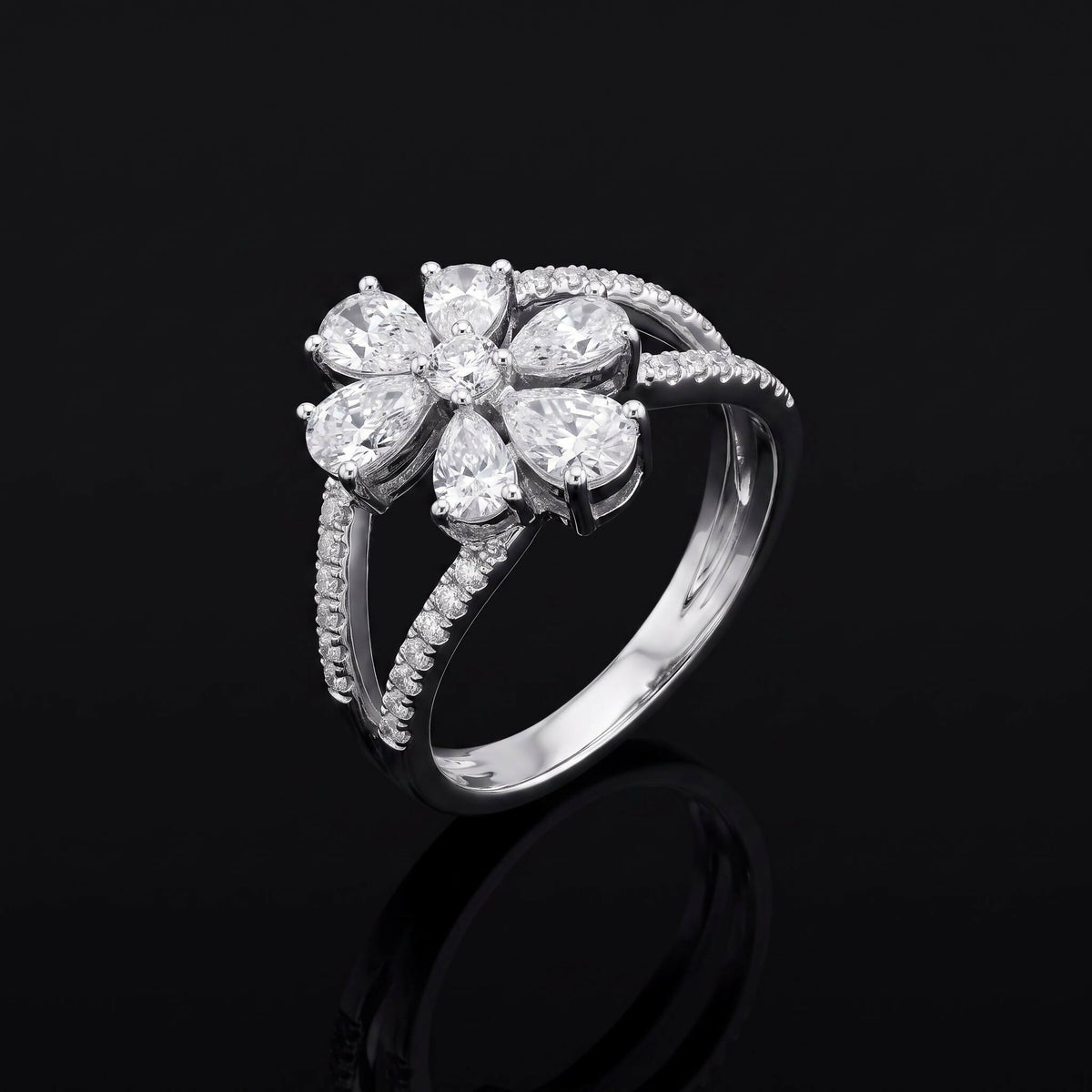 Studded stainless steel ring