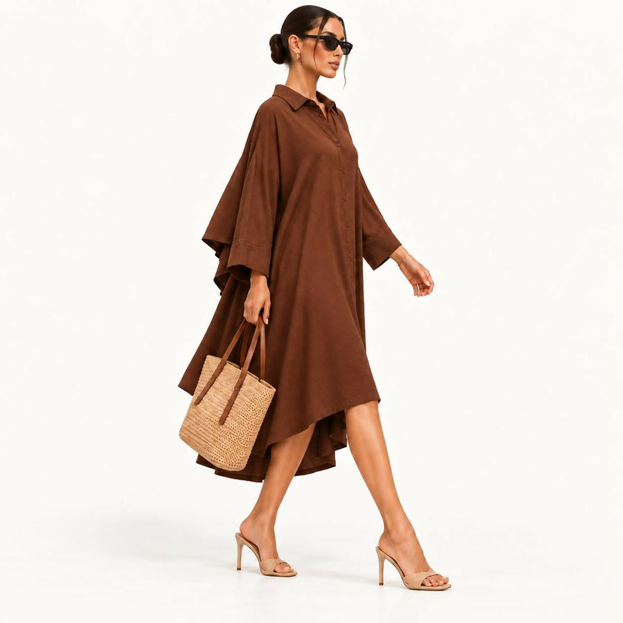 Brown Shirt Dress