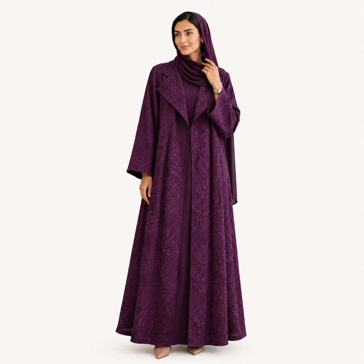 Abaya with Big flower