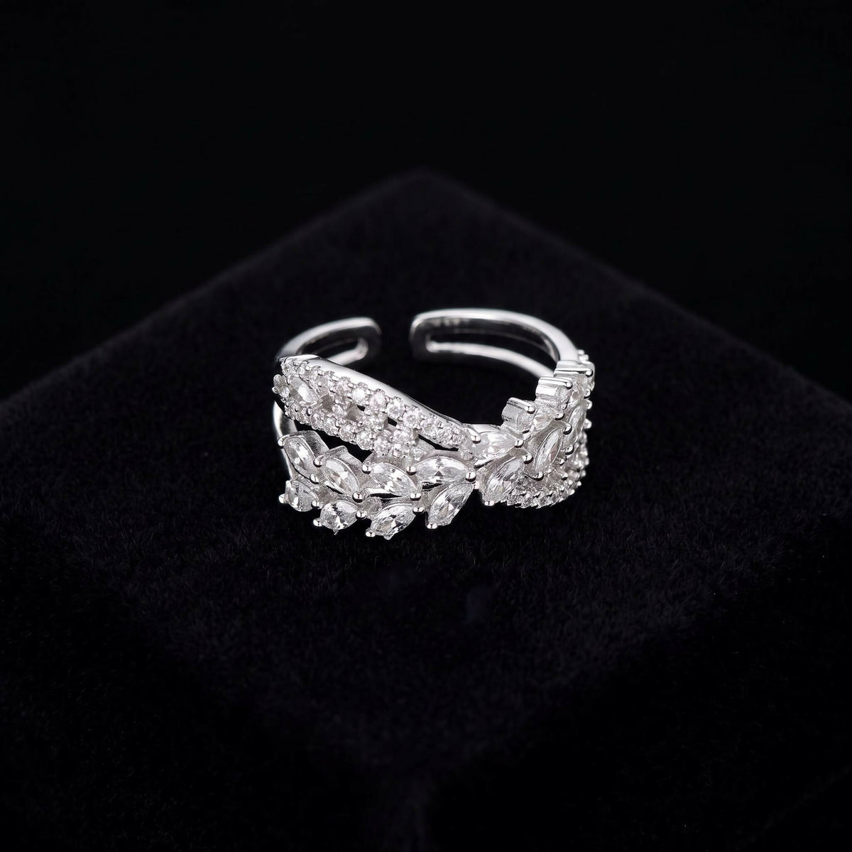 Studded stainless steel ring