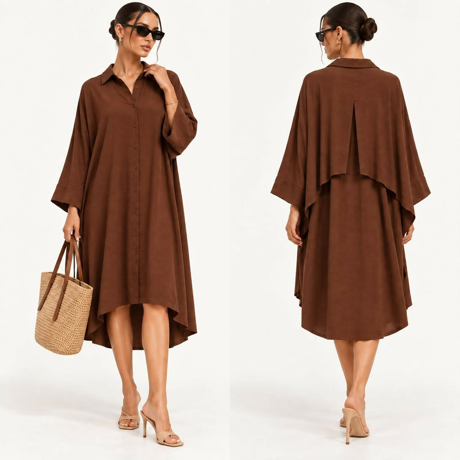 Brown Shirt Dress