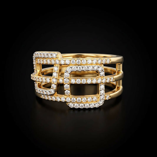 Intricately designed stainless steel ring