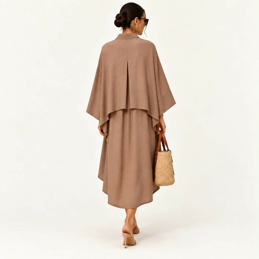 Beige Shirt Dress