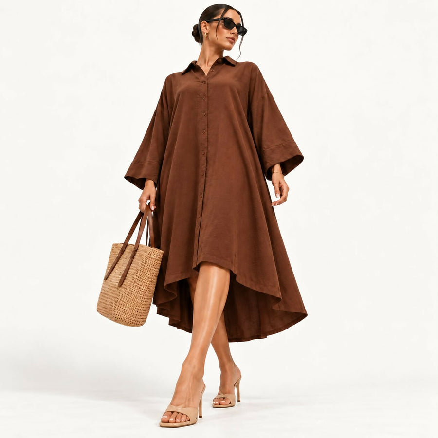 Brown Shirt Dress
