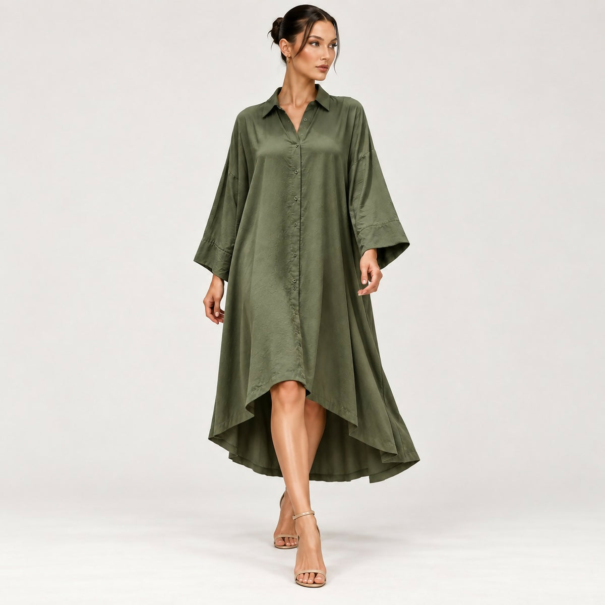 Green Shirt Dress