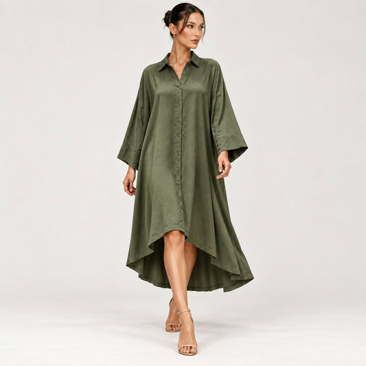 Green Shirt Dress